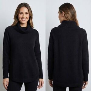 Elegant Black Cowl Neck Sweater